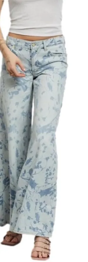 BDG Low & Wide Floral Print Jeans thumbnail 1