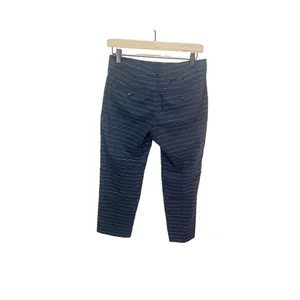 Banana Republic‎ Logan Crop Navy Blue Pinstripe Pants Trousers Size 0P Straight thumbnail 2