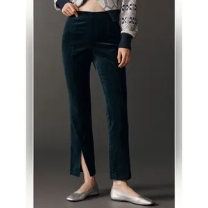 Anthropologie Maeve High-Rise Split-Front Velvet Skinny Pants thumbnail 2