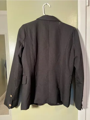 Lioness Women's Sz Medium Double Breasted Blazer with Gold Button Hardware Black thumbnail 9