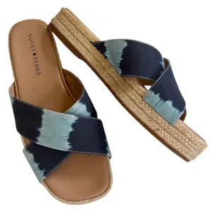 EUC Lucky Brand Gayte Sandals Blue Tie-Dye Size 9 thumbnail 1
