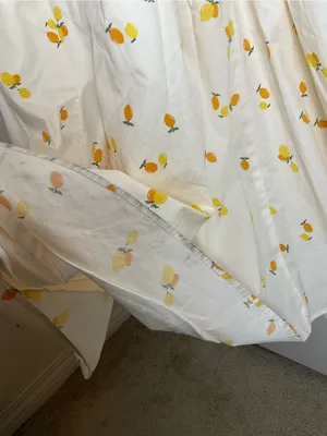 ZARA Lemon Print Halter Midi Dress Cream Yellow NWT Size M thumbnail 10