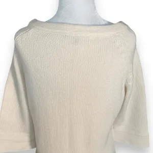 Strenesse Cream Cashmere Scoop Neck 3/4 Sleeve Sweater Knit Top Minimalist‎ 6 thumbnail 4