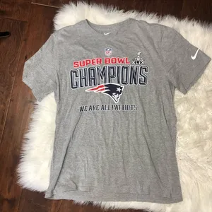 Nike patriots nfl gray T-shirt size xl super bowl thumbnail 1