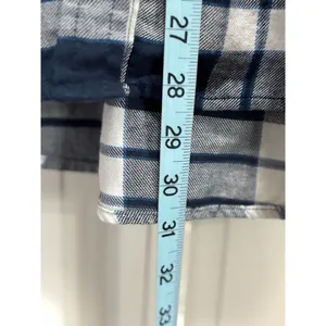 Wrangler Wrancher Blue/White Plaid Flannel Button Up Long‎ Sleeve Shirt Size XXL thumbnail 3