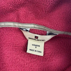 Woolrich Women's Long Sleeve Fleece Zip Up Jacket Size Small Raspberry Cozy‎ thumbnail 5