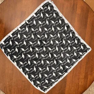 Flamingo Patterned Bandana Black thumbnail 1