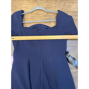js collections dress Delilah Scallop Neck Gown Blue Maxi Size 2 Wedding‎ thumbnail 4