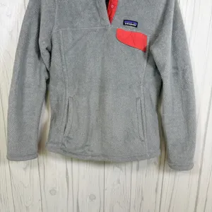 PATAGONIA Women's Re-Tool Snap-T Pullover Grey Fleece, Medium thumbnail 4