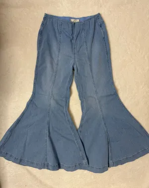 We The Free People Flare Leg Denim Pull On Jeans Pants Light Wash Womens Size 27 thumbnail 1