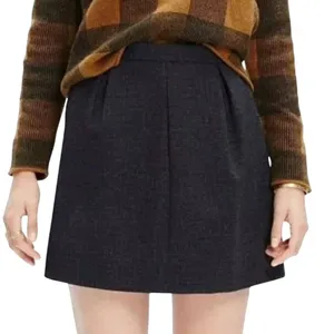 MADEWELL Pleated Jacquard Black Mini Skirt Lined With Pockets‎ EUC Size 4 thumbnail 1