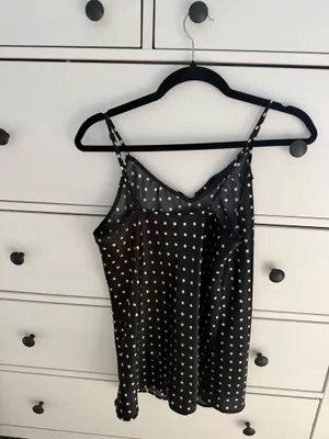 Polka Dot Tank Top Black Size M thumbnail 2