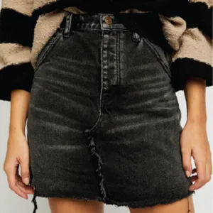 Free People‎ | Brea Cut Off Skirt | Faded Black size 29 NWT thumbnail 1