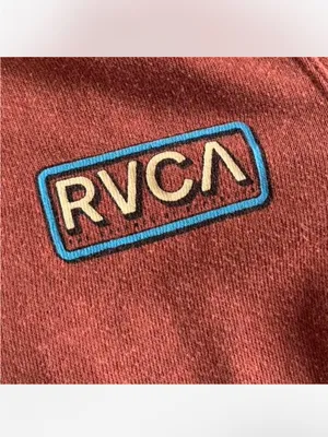 RVCA Surf Burnt Orange Zip Hoodie Lightweight XS thumbnail 3