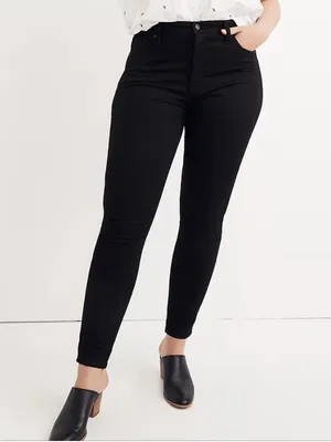 Madewell 10” High Rise Black Skinny Stretchy Jeans Pants 28 thumbnail 1