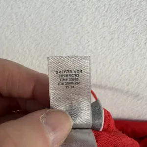 Y2K Victorias Secret XL Sheer Lace Babydoll Top Red Festival Stretch Romantic‎ thumbnail 9