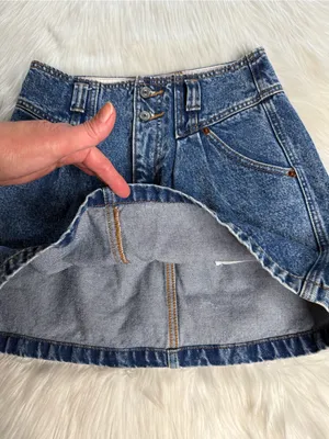 Abercrombie Acid Wash 90’s Style Denim Mini Skirt thumbnail 4