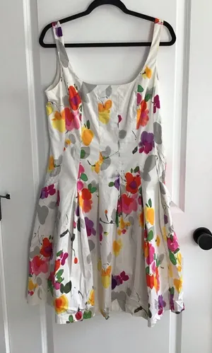 Lauren Ralph Lauren‎ Dress Women's 14 Multi Color Floral Fit & Flare Sleeveless thumbnail 1