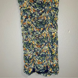 NEW Urban Outfitters Moonbeam Floral ruched mesh mini dress women’s size large thumbnail 8