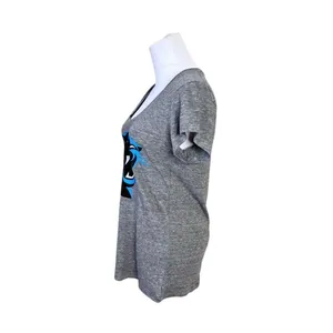2/$20 NFL Team Carolina Panthers Gray Vneck Tee Shirt M(10-12) Graphic T-shirt thumbnail 2