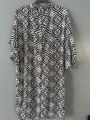 Francesca Anthropologie Women’s Small Geometric Open Front Duster Cardigan thumbnail 7