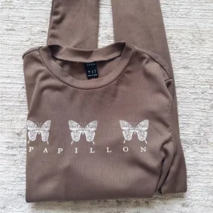 Brown SHEIN Cropped Long Sleeve (Size Small) thumbnail 4