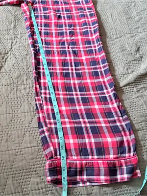 J.Crew Plaid Pajama Flannel Set Women Small Red Navy Blue Cotton NWOT thumbnail 10