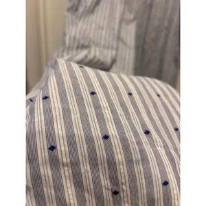 NWT Aerie Off Duty Poplin Trouser PJ Blue White Striped Dotted Pants Wide Leg XL thumbnail 5