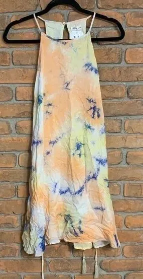 LUNIK Wild Bloom Dress womens Medium‎ Tie Dye Sleeveless Summer Pastel Flowy thumbnail 1