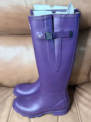Hunter Norris Field Side Adjustable Purple Boots thumbnail 2