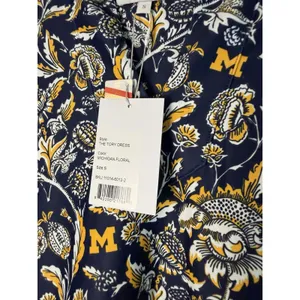 Smith & Quinn Women's Tory Dress Navy & Marigold Michigan Floral Dress Sz S NWT thumbnail 4