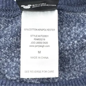 Disney Navy Blue‎ Mickey Mouse American Flag Sweatshirt Size Medium thumbnail 5