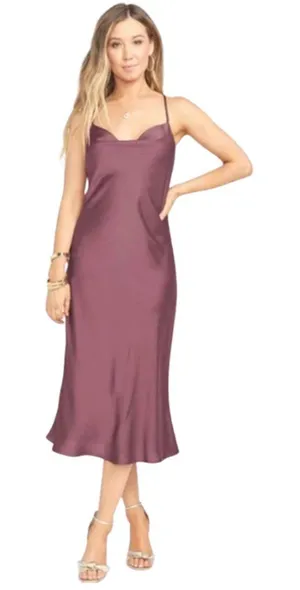Show Me Your Mumu The Verona Midi Dress - Dusty Plum thumbnail 1
