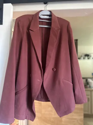 Womens Dusty Rose Blazer Jacket Pink Size XL thumbnail 1