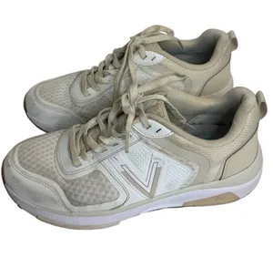 Vionic Women’s Walk Strider White and Cream walking Shoes with Mesh Support thumbnail 1