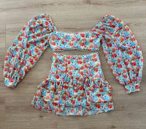 Shein Floral Two-Piece Skirt Set thumbnail 1