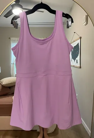 Fabletics Lavender Scoop Neck Athletic Dress thumbnail 1