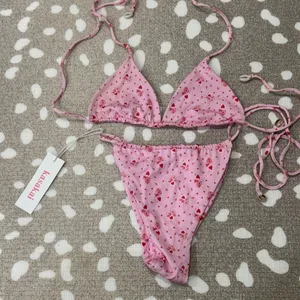 NEW Kasakai Bikini Set Axel Lovestruck Hearts String Triangle Bikini Top cheeky thumbnail 4