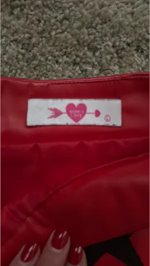 BuddyLove Skirt Leather Red Black Stars thumbnail 2
