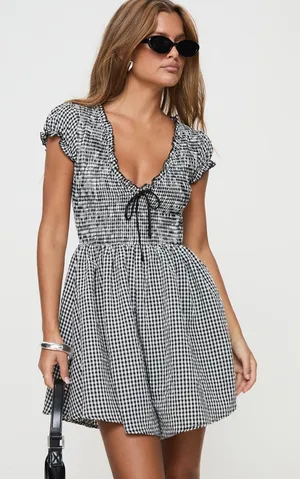 Princess Polly Gingham Romper thumbnail 1