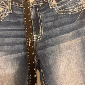 Miss Me Jeans, Women's Size 32 Blue, Denim, Gems Back Pocket, Flared thumbnail 10