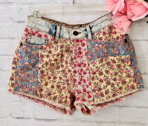 Farm Rio Floral Denim Shorts thumbnail 1