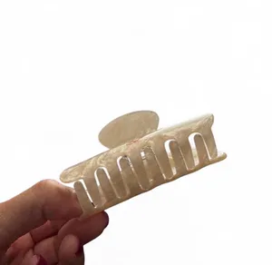 B Initial Hair Clip Tan thumbnail 2