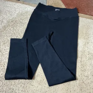 OQQ Ribbed Crossover V-Waist Legging Women L Black Yoga Activewear Seamless High thumbnail 6