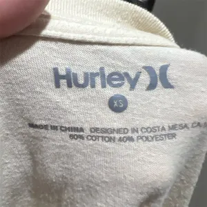 Hurley T-Shirt Womens Size XS Beige Beach Life Graphic Long Sleeve Crew thumbnail 6