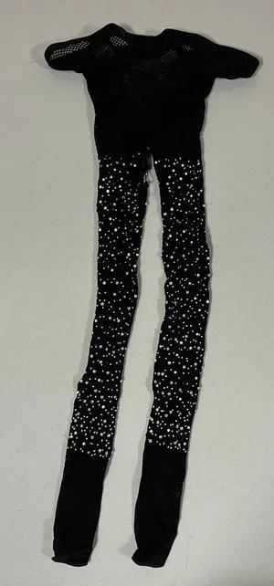 Black Diamond Diamonds Fishnets Fishnet Stockings Tights Pantyhose Hosiery Lingerie Size S/M 💎 thumbnail 2