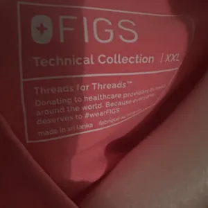 Figs Coral V-Neck Short Sleeve Top thumbnail 2