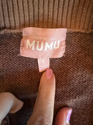 Show Me Your Mumu Gilloan Sweater Small Jumping Cheetah Knit Brown V Neck thumbnail 2