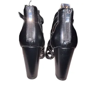 Marc Fisher Womens Lusa Caged City Sandals Black Ankle Strap‎ Size 6M EUC thumbnail 4