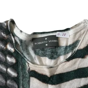 Roberto Verino Womens Top 8 Green Animal Print Angora Blend Long Sleeve | 13-28 thumbnail 3